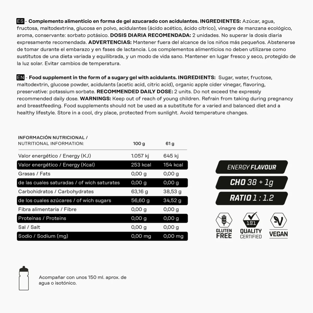 Gel Anticalambres 101 Other Level Shot No-Kramp Level Energy 61 g | Terrabike