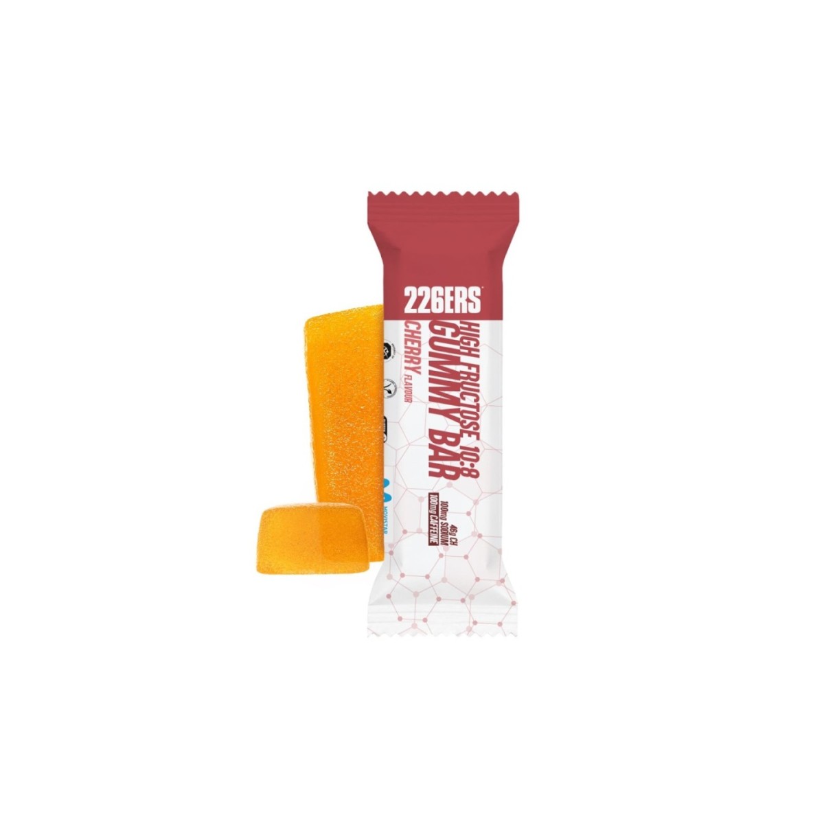 Barrita Energética 226ERS High Fructose Gummy Bar Cereza con Cafeína 60 g | Terrabike